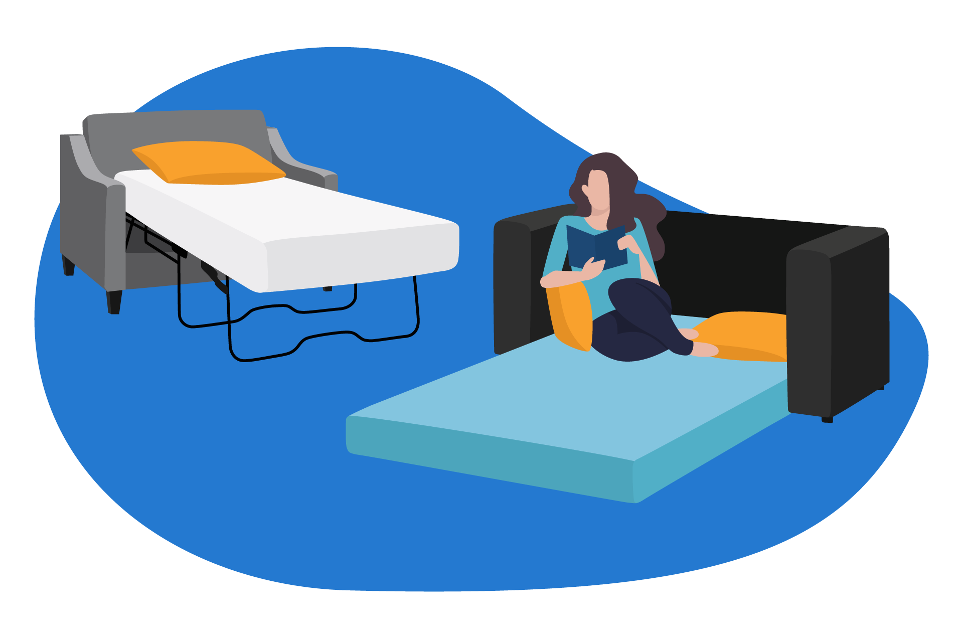 Schlafsofa mit Matratze