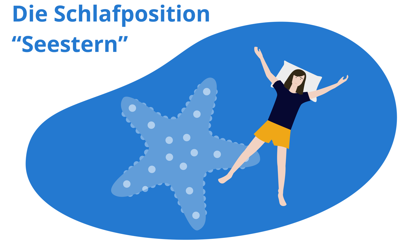 Schlafposition Seestern