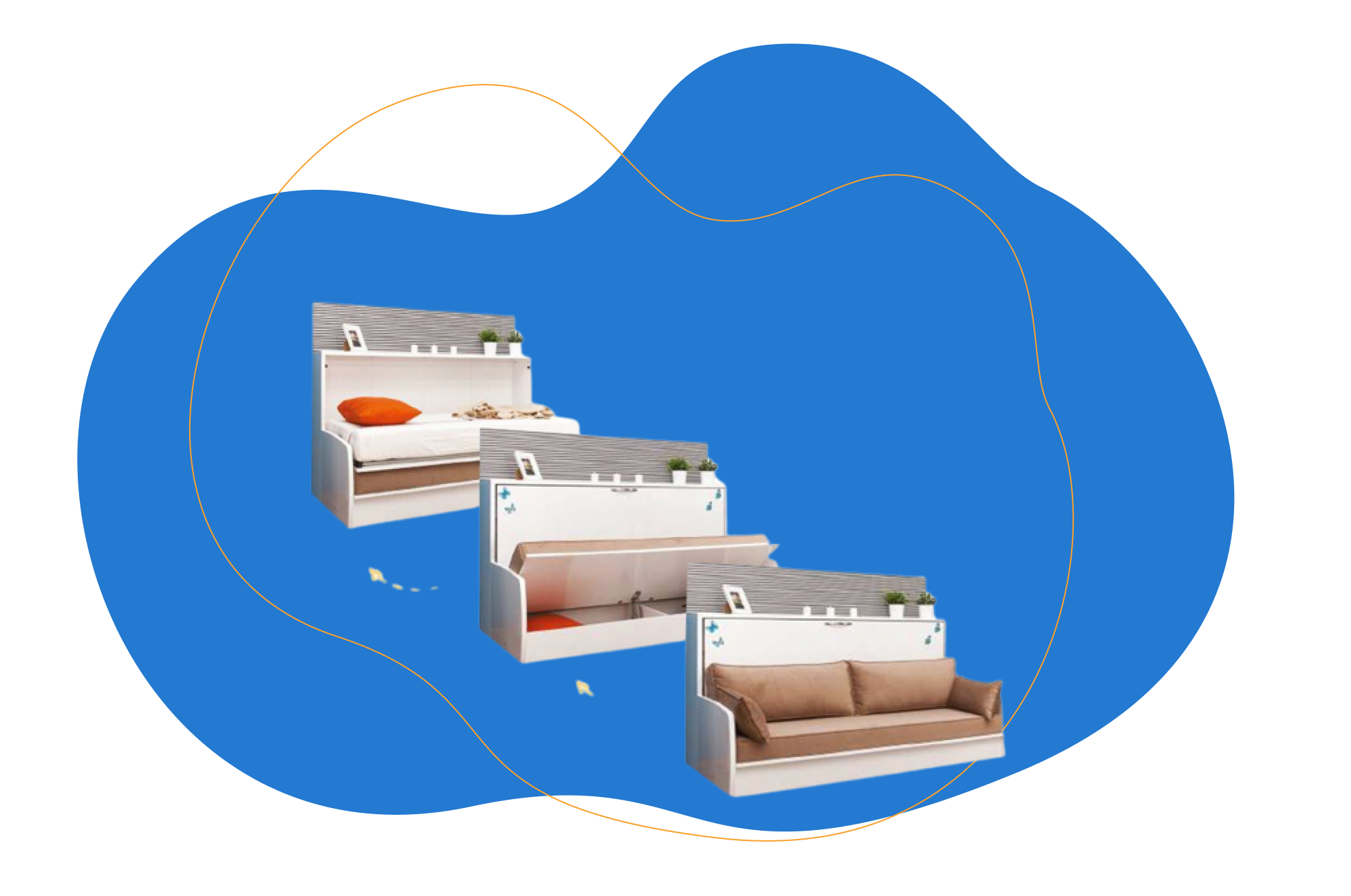 Wandklappbett Sofa