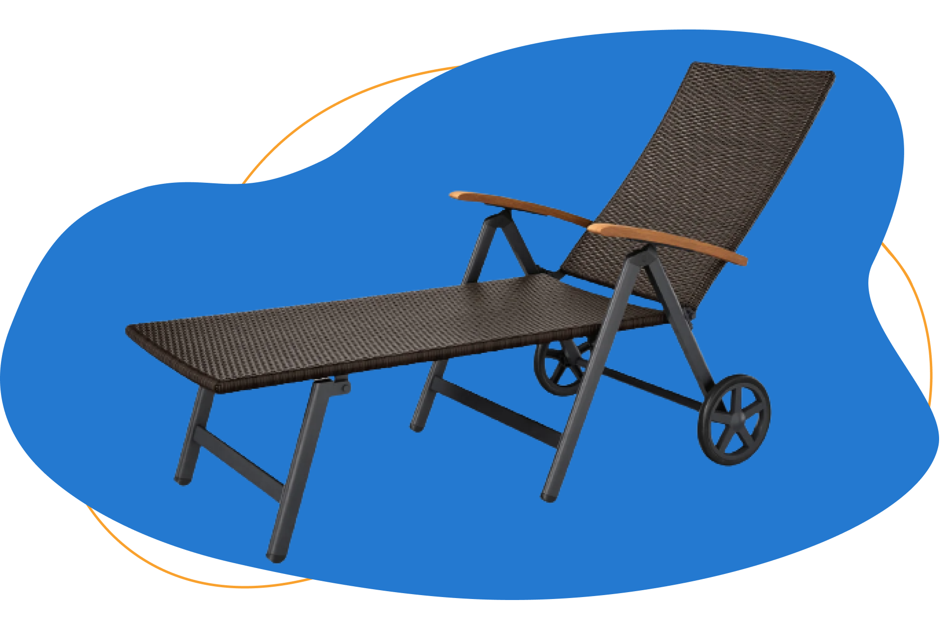 Gartenliege Rollliege