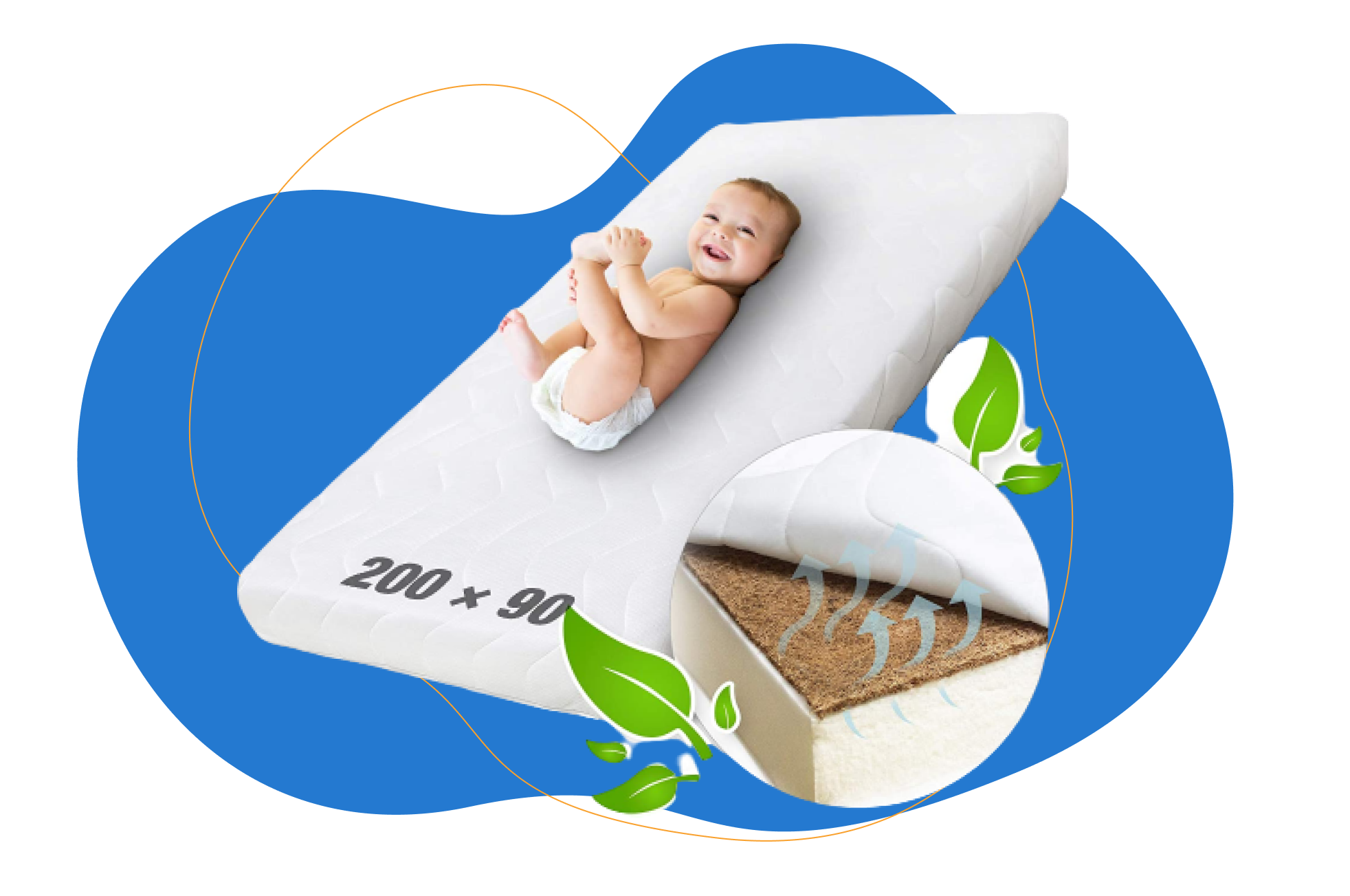 Baby auf Babymatratze von Ehrenkind