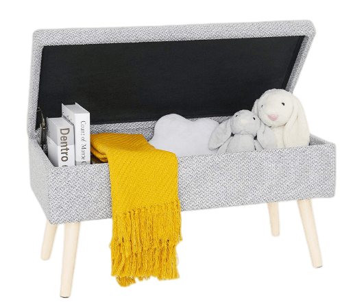 Amazon Betttruhe Stoff grau