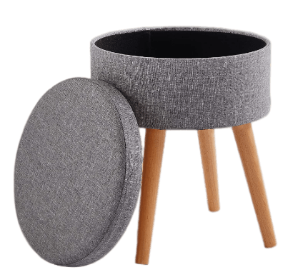 Sitzhocker mit Stauraum Dunkelgrau