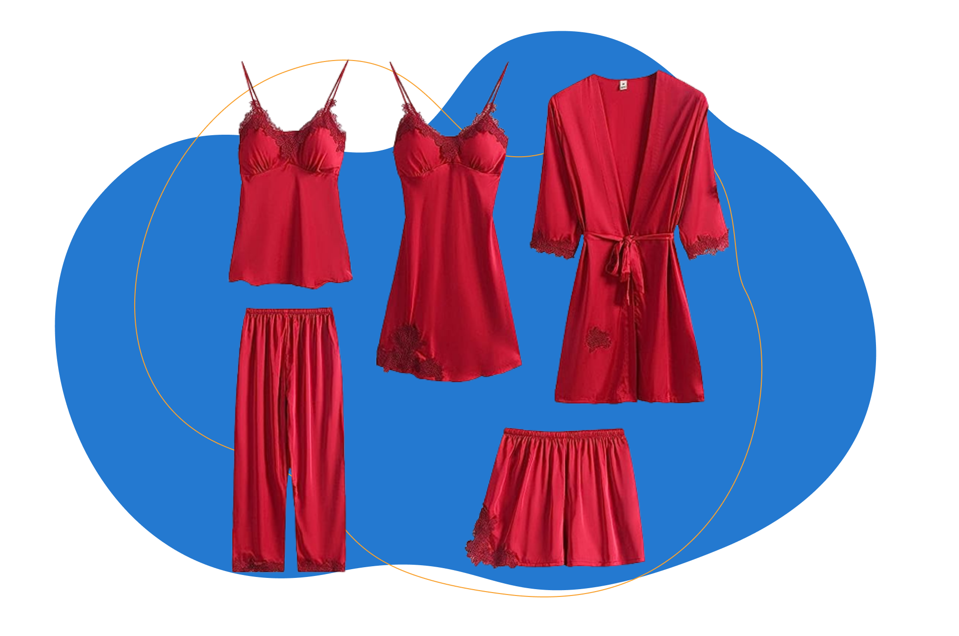 Superora 5PC Schlafanzug Set