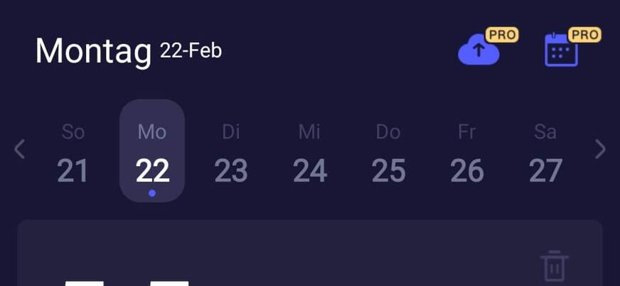 In der Pro-Version kannst Du den Kalender nutzen. Foto: © Sleep Tracker: Sleep Cycle & Snore Recorder