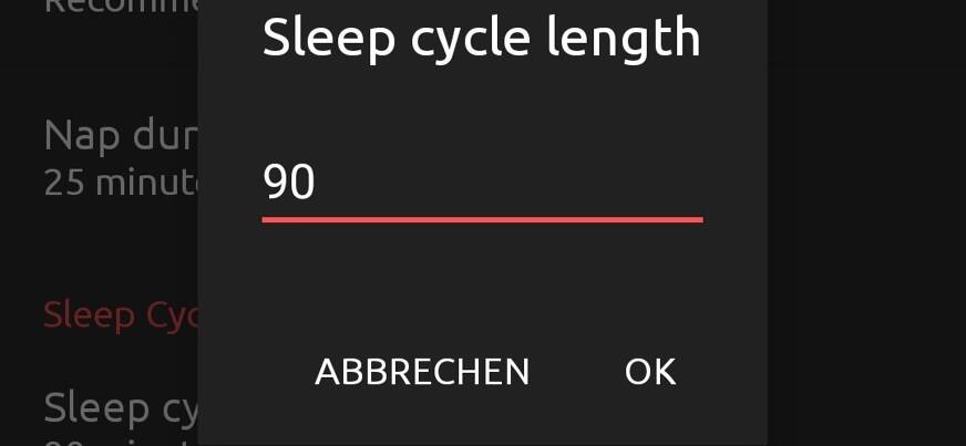 Du kannst die Schlafzyklen-Länge selbst bestimmen. Foto: © Sleep Time