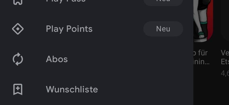 Über Dein Menü gelangst Du mit wenigen Klicks zu Deinen Abos. Foto: © Google Play Store