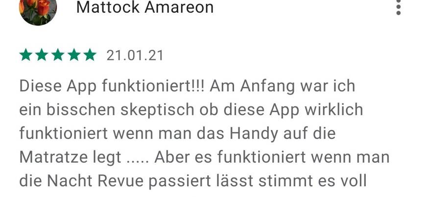 Die meisten Nutzer sind vom Schlaf Tracker recht angetan. Foto: © Google Play Store