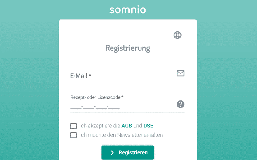 Mit einem Rezeptcode kannst Du Dich für die Somnio App registrieren. Foto: © Somnio