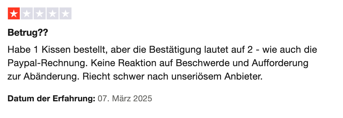 derila kissen bewertung