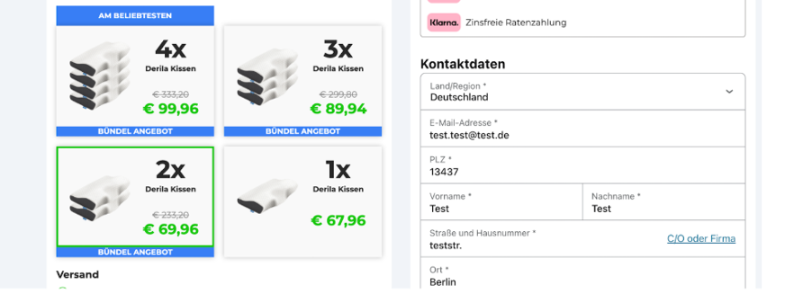 Der Derila Warenkorb