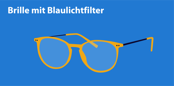 Brille mit Blaulichtfilter