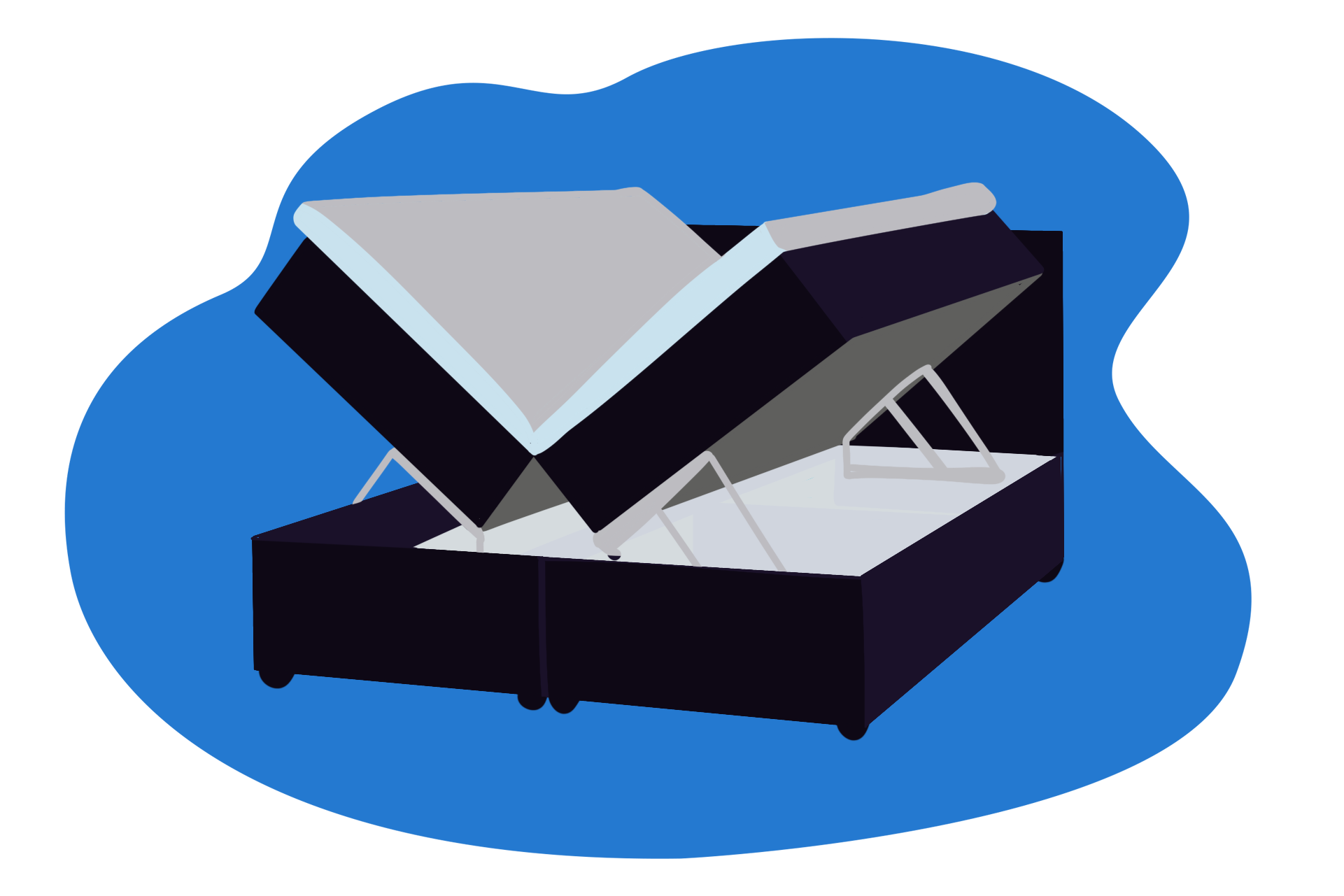 Boxspringbett mit Stauraum