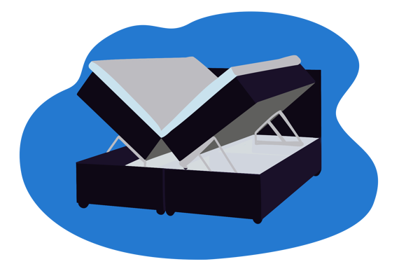 Boxspringbett mit Stauraum